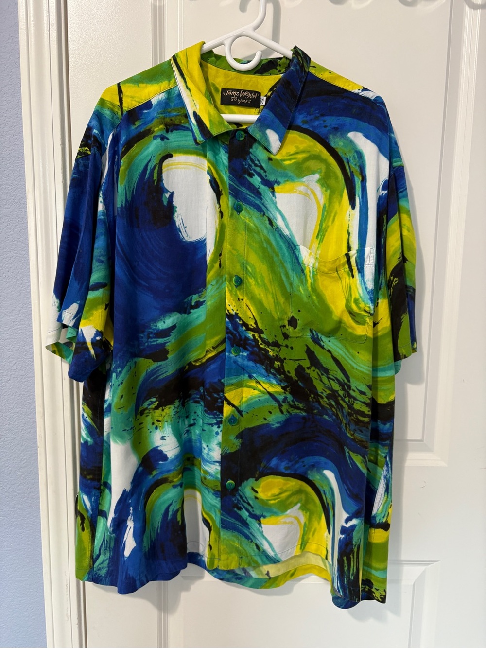 Jams World Mens Hawaiian Shirt 2X Serpentine Aloha 50 Years Special Edition XXL
